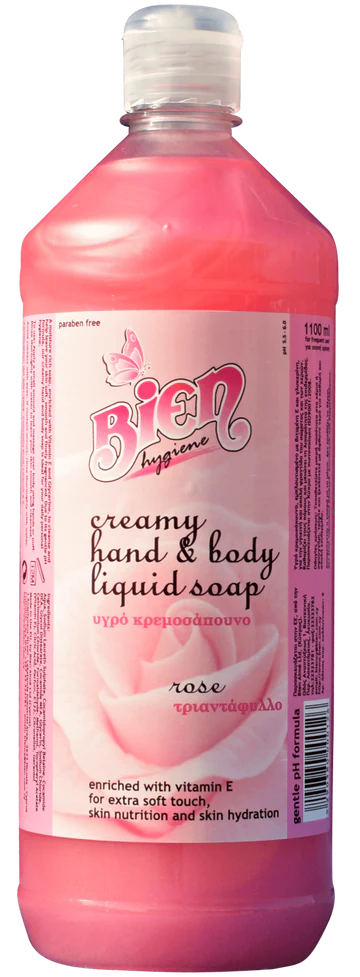 Creamy Hand and Body liquid Soap Rose 1.1 ltr