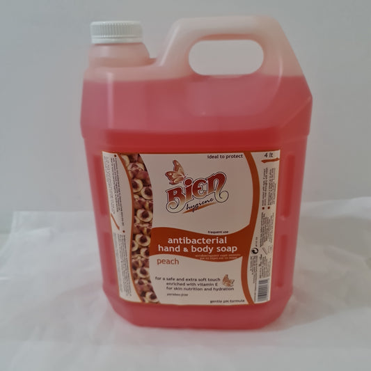 Antibacterial Hand and Body Soap Peach 4 ltr