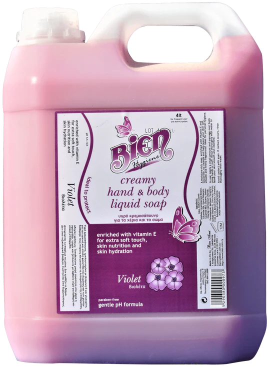 Creamy Hand and Body liquid Soap Violet 4 ltr