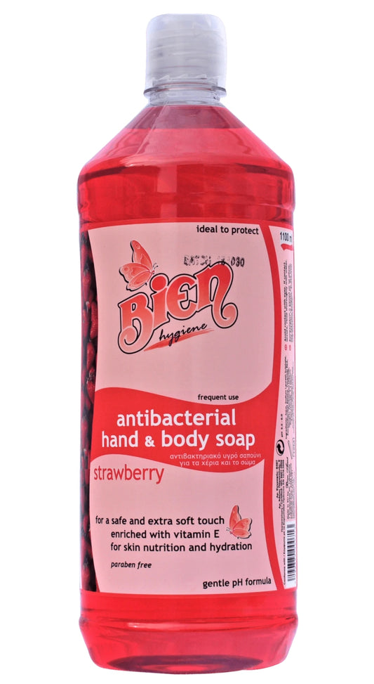 Antibacterial Hand and Body Soap Peach 1.1 ltr