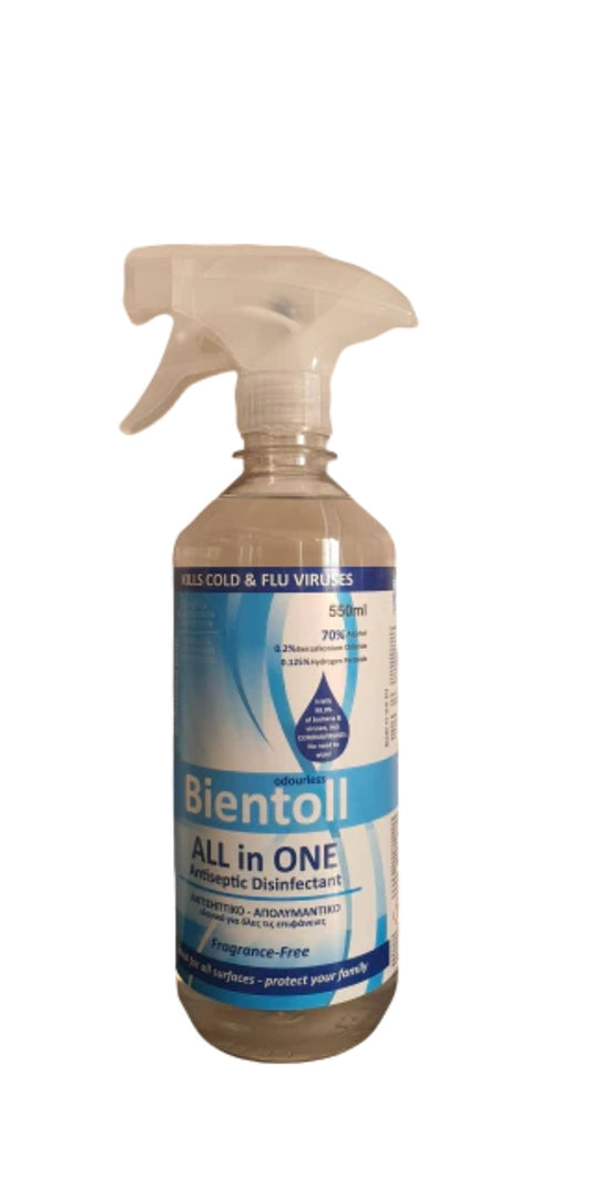 Bientol All in One Αντισηπτικό Απολυμαντικό για επιφάνειες Χωρίς άρωμα 500 ml