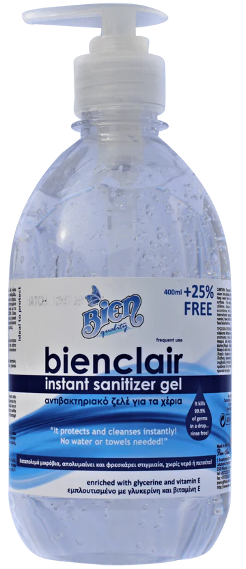 Bienclair στιγμιαίο απολυμαντικό gel 70% αλκοόλ 500ml